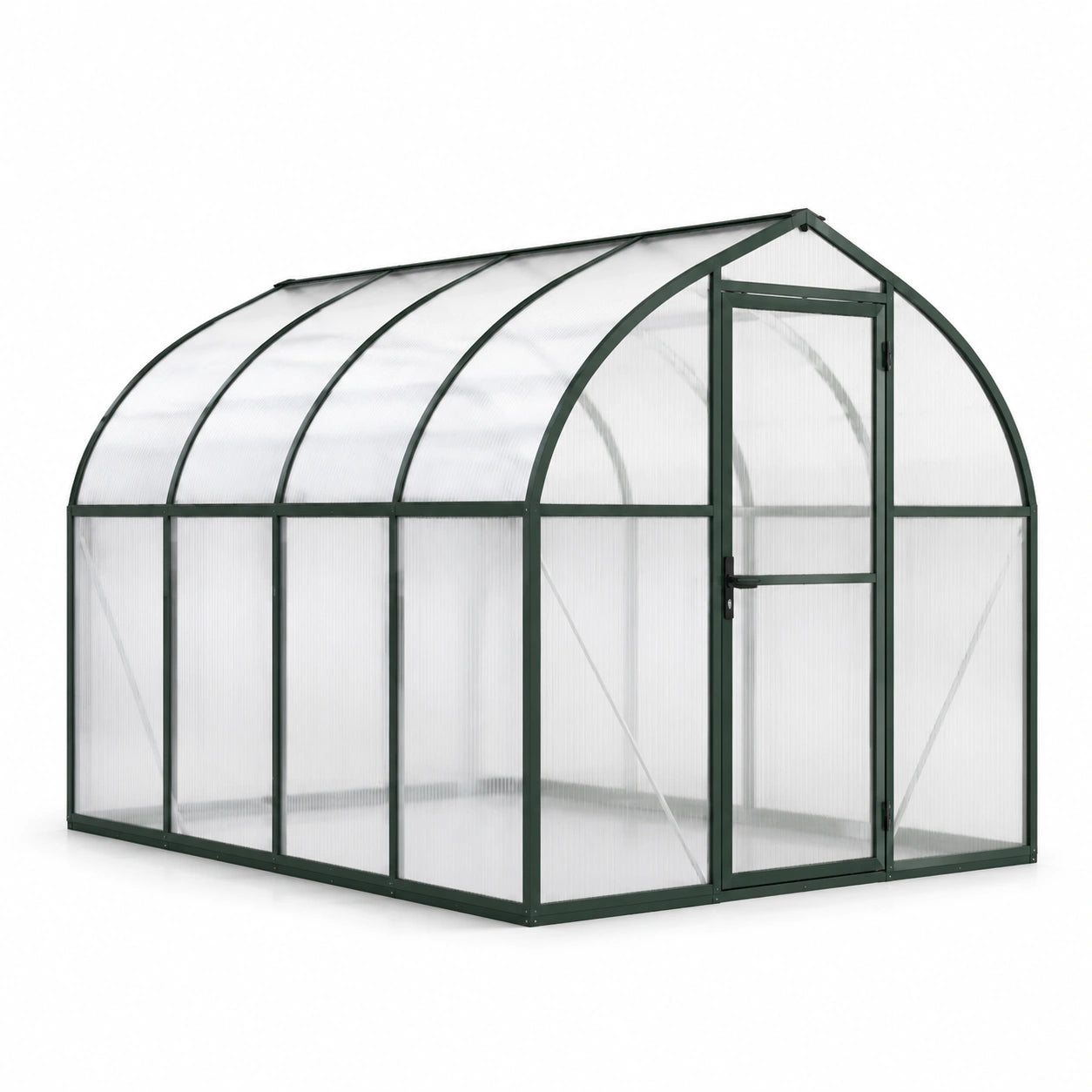 Serre de jardin en polycarbonate et aluminium 250x200x190 cm