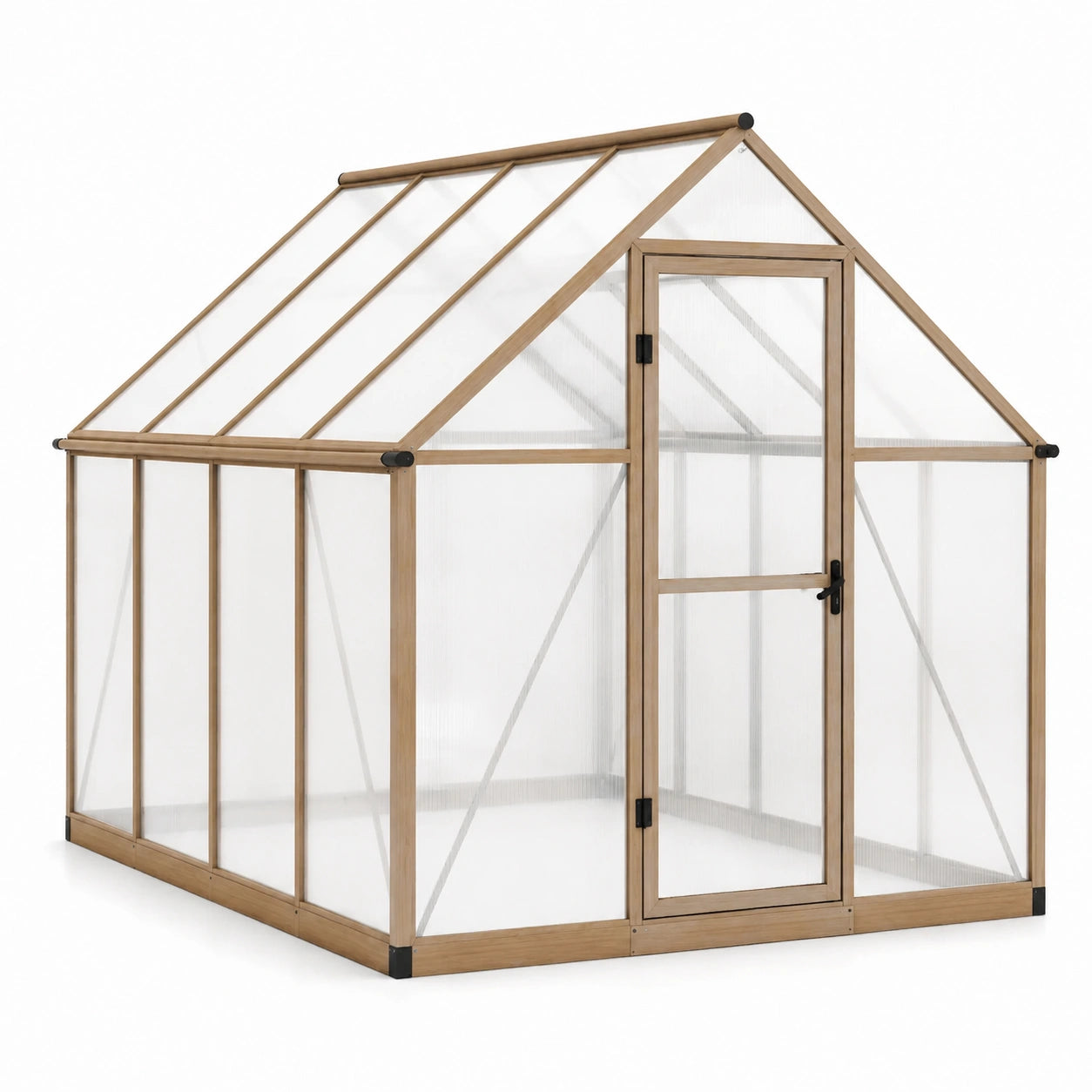 Serre de jardin en bois et polycarbonate 250x200x210 cm