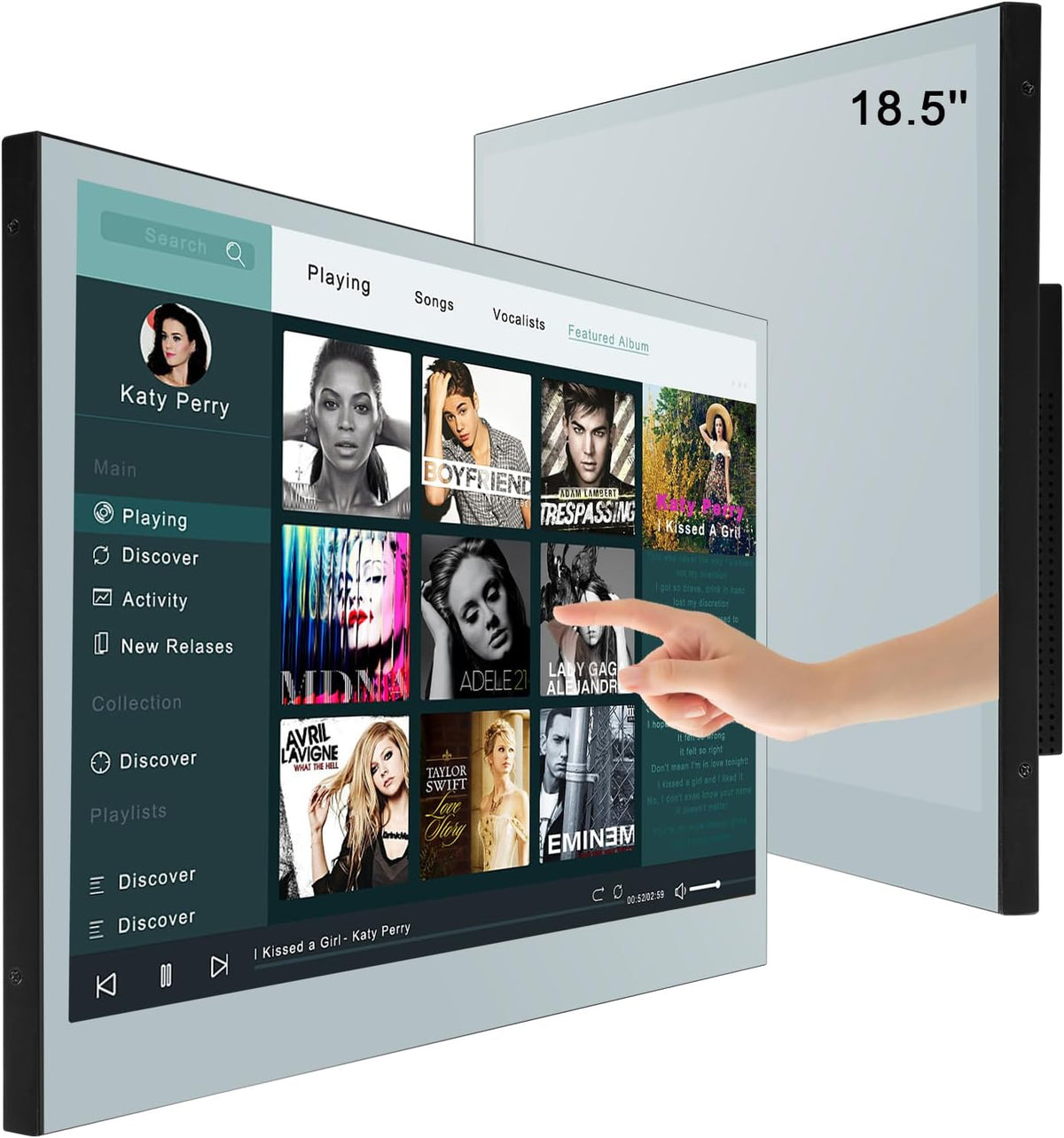 Téléviseur M185-TS, 432 mm, 18,5 pouces, avec éclairage LED, avec Wi-Fi, Bluetooth, Soulaca