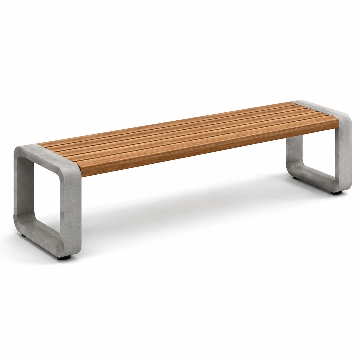 Banc extérieur en bois et béton 180 cm