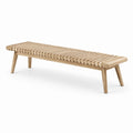 Banc en bois de chêne naturel 180 cm