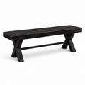 Banc en bois noir 150 cm