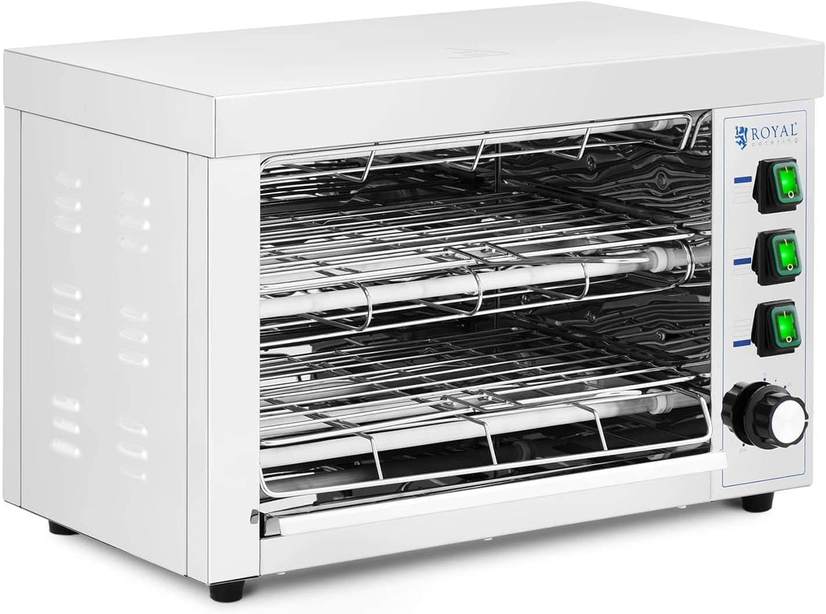Four RCPES-340, 35 × 22 cm, 3150 W, acier inoxydable, électrique, grill, pour la cuisine, Royal Catering