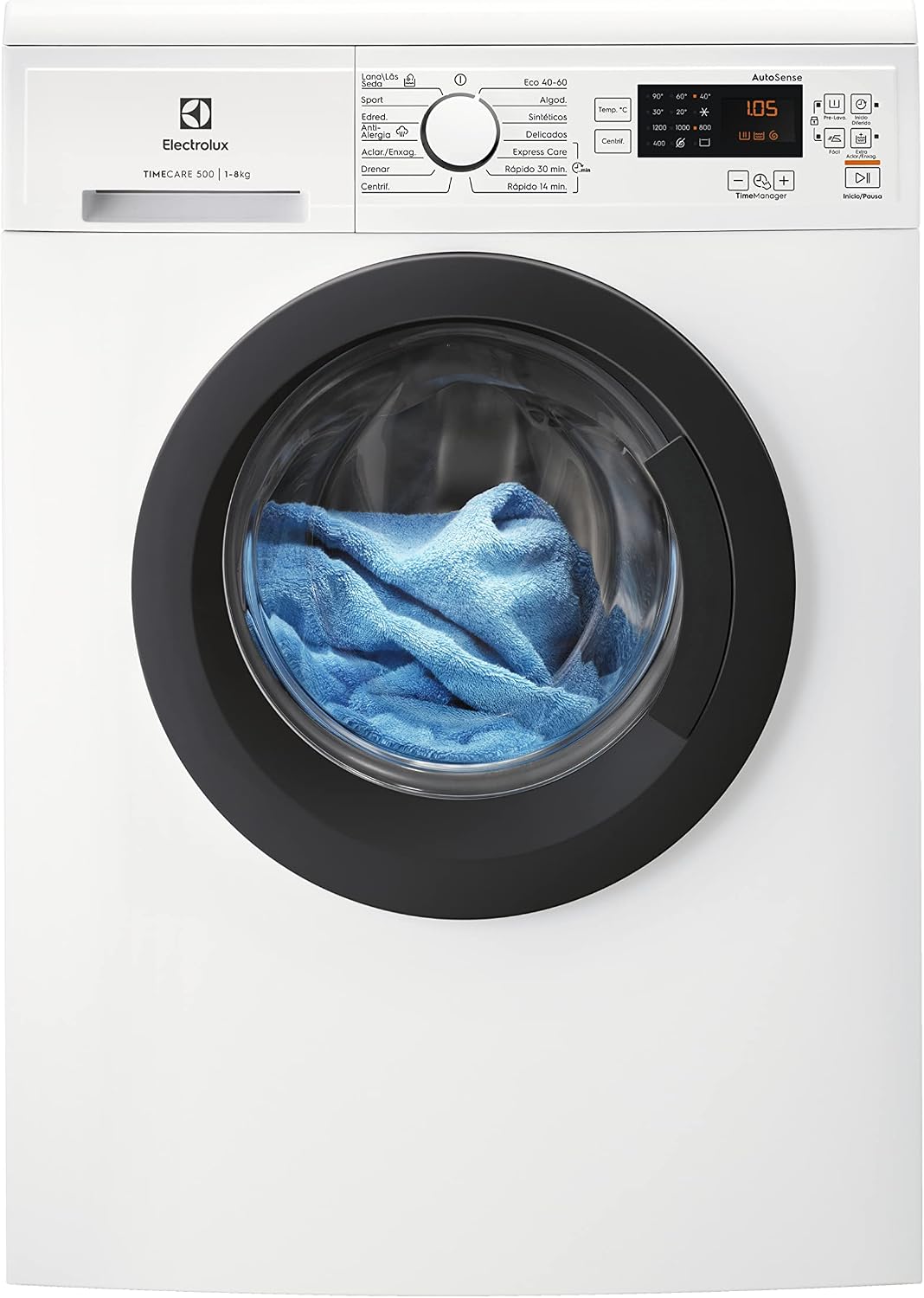Electrolux EA2F6821CF lave-linge, 8 kg, 1400 tr/min, blanc, frontal
