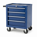 Chariot à outils en métal avec roulettes et 5 tiroirs bleu