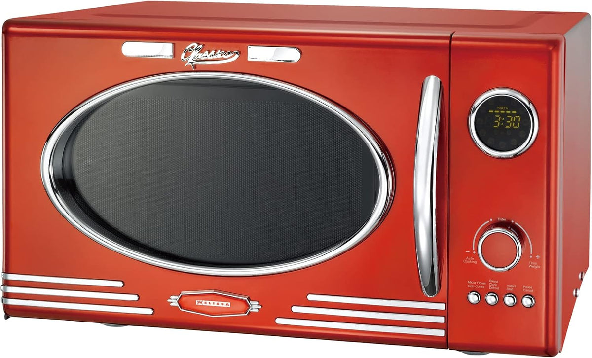 Four à micro-ondes, 270 mm, 900 W, 23 L, métal, rouge, grill, melissa