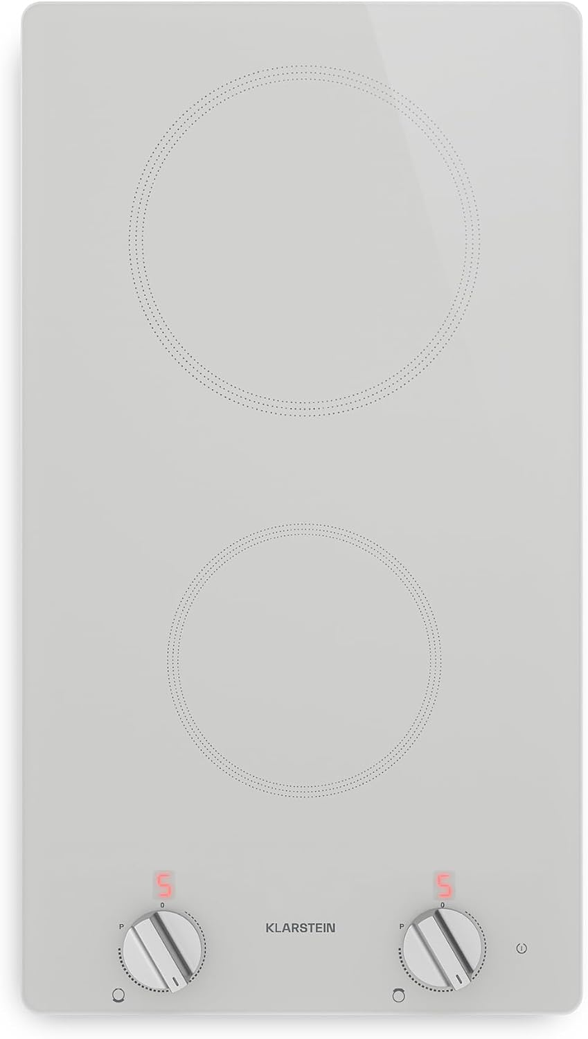 Klarstein table de cuisson, 30 cm, 3500 W, induction, vitrocéramique, 2 feux