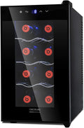 Cecotec cave à vin, 25 L, avec éclairage LED, acier inoxydable, 8 bouteilles