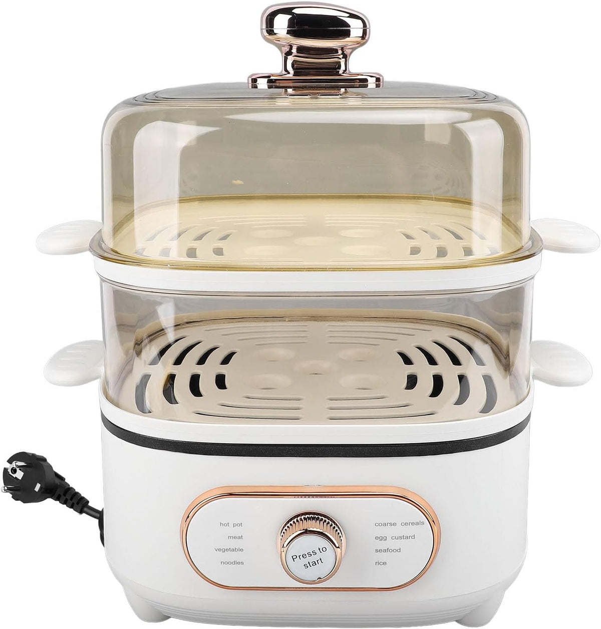 Cuiseur vapeur, 1200 W, 10,5 L, électrique, 2 niveaux, Luocute