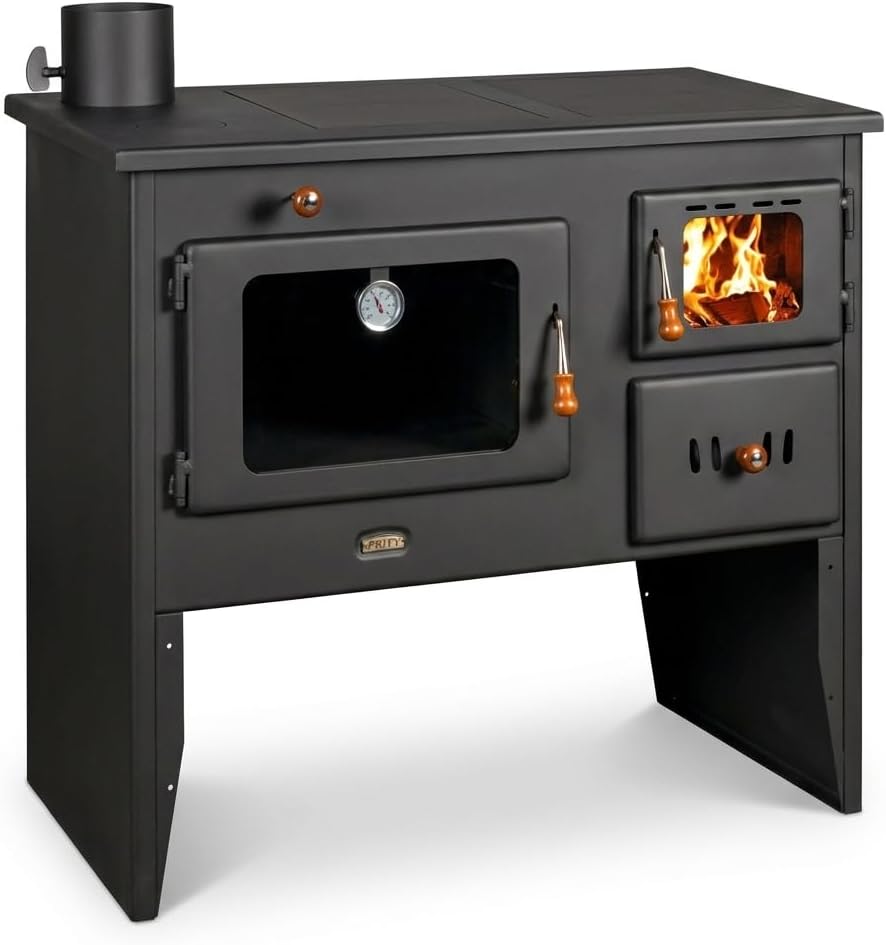 Poêle à bois avec four et plaques de cuisson 2P50, 505 × 520 × 222 mm, CasaNovae24
