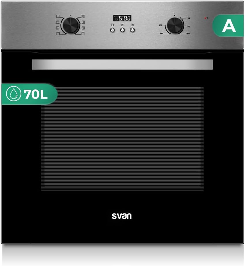 Four SHM8700DPX, 60 cm, 70 L, 3000 W, avec éclairage LED, acier inoxydable, 8 programmes, SVAN