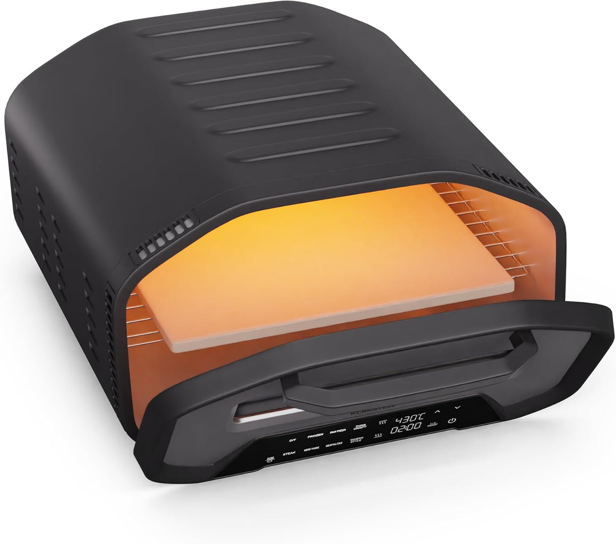 Klarstein four à pizza, 1700 W, 430 °C, acier, verre, noir, compact, 7 programmes