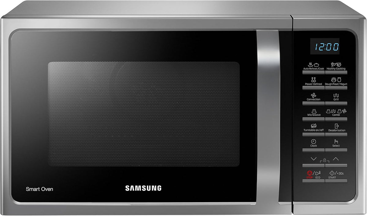 Samsung MC28H5015CS four à micro-ondes, 51,7 × 31 × 47,6 cm, 900 W, 1500 W, 28 L, commande intelligente, argent, grill