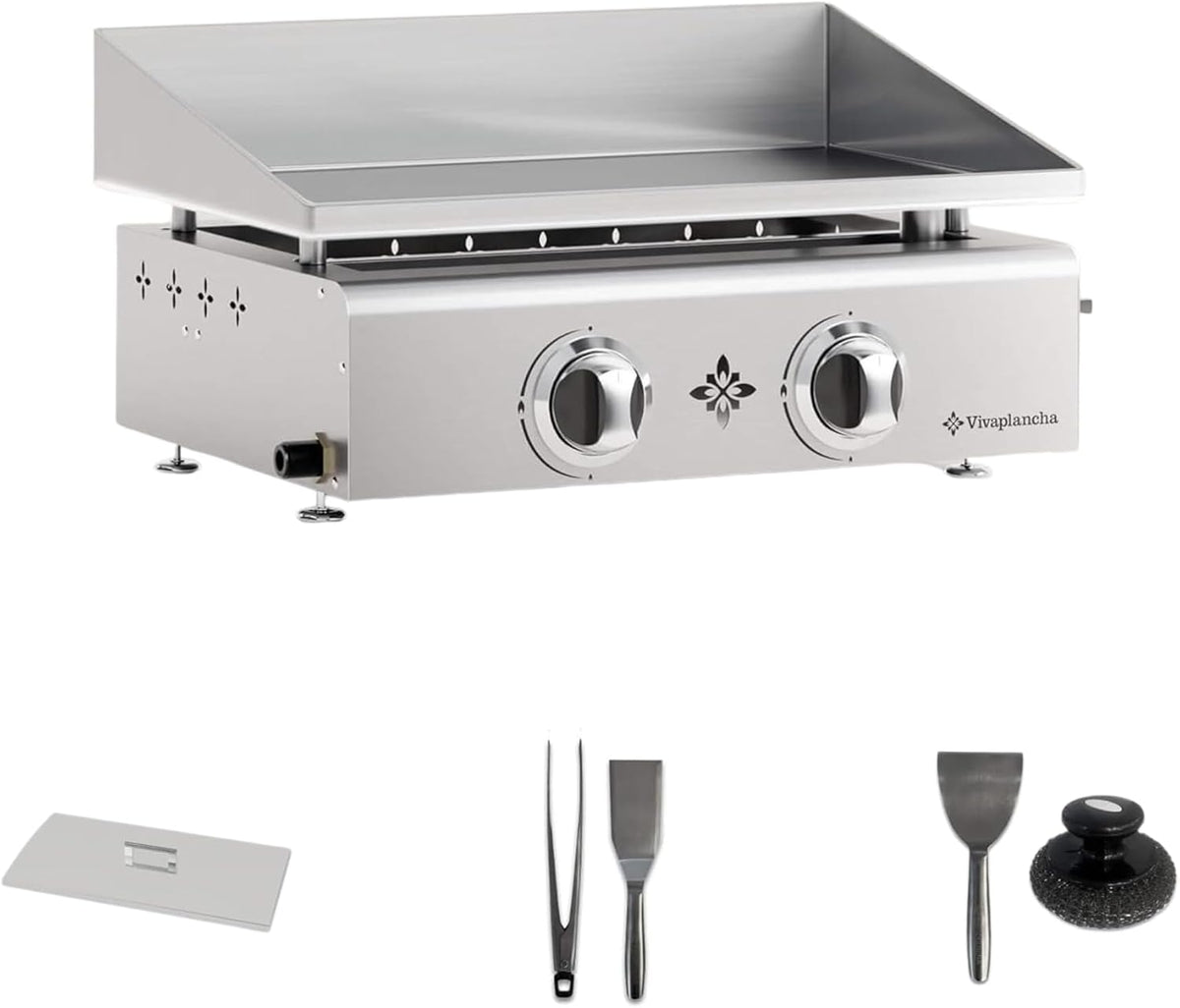 Table de cuisson, acier inoxydable, Vivaplancha