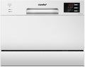 Lave-vaisselle TD602E-W, 250 mm, blanc, compact, 6 couverts, 6 programmes, Comfee
