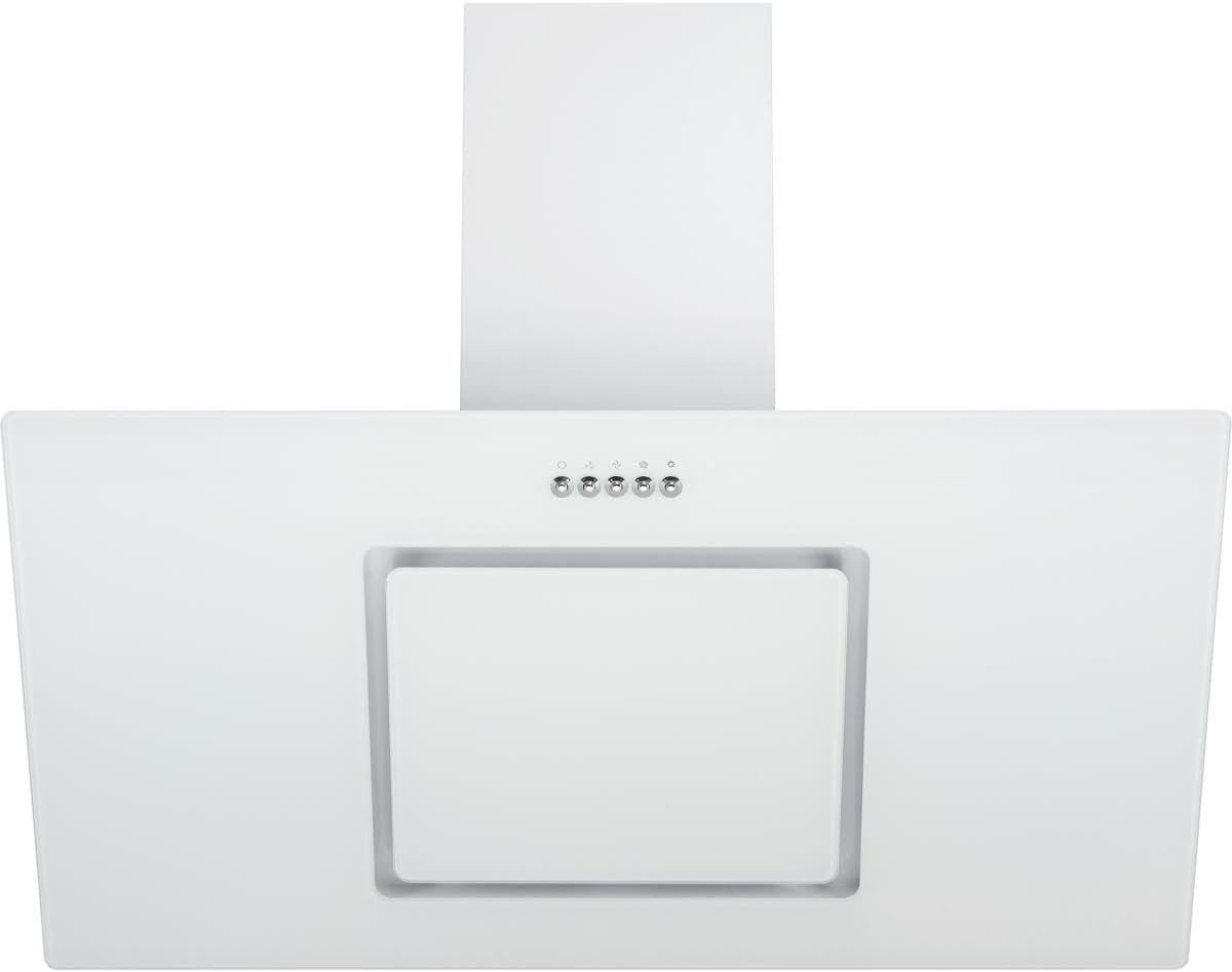 Hotte aspirante CH22010/90WBZ, 90 cm, 54–62 dB, métal, verre, blanc, Respekta
