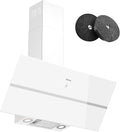 Hotte aspirante, 90 cm, 571 m³/h, 61 dB, blanc, 4 niveaux, IsEasy