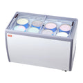 Congélateur, 370 L, verre, blanc, mobile, 2 portes, VEVOR