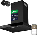 Hotte aspirante CBCB6102, 60 cm, 706 m³/h, noir, CIARRA