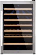 Cave à vin CAVC48, 128 L, 4 °C, avec éclairage LED, réglable, bois, 48 bouteilles, LES PETITS CHAMPS