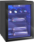 HOMCOM cave à vin, 43 × 41,5 × 57,5 cm, 48 L, 4–16 °C, réglable, noir, 16 bouteilles