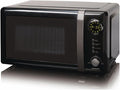 Four à micro-ondes, 25,6 × 45,1 × 32,7 cm, 700 W, 20 L, avec éclairage LED, verre, noir, 5 niveaux, melissa