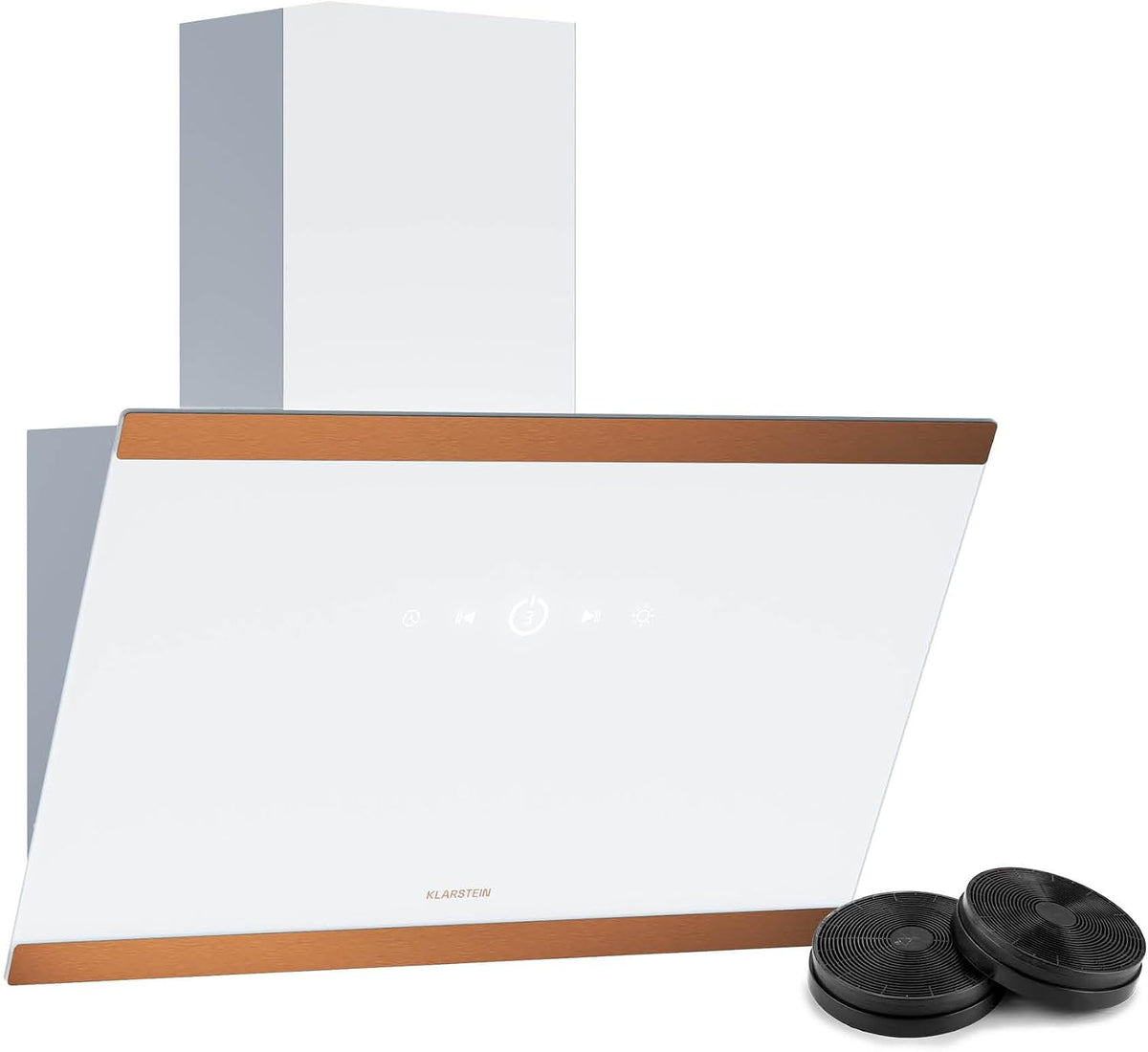 Klarstein hotte aspirante, 60 cm, 578 m³/h, 34,5 dB, avec éclairage LED, blanc
