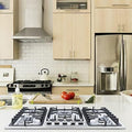 Table de cuisson, acier inoxydable, à gaz, encastrable, gaz naturel, propane, BuRuiYoten