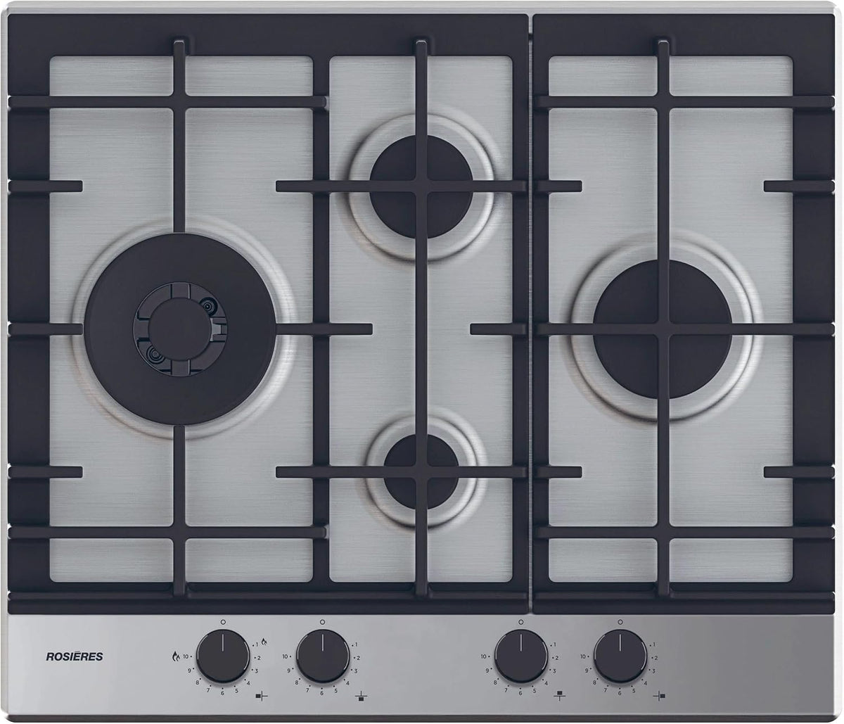 Table de cuisson RHG6D5WC5X, 59,5 × 3,8 × 51 cm, 4 feux, Rosieres