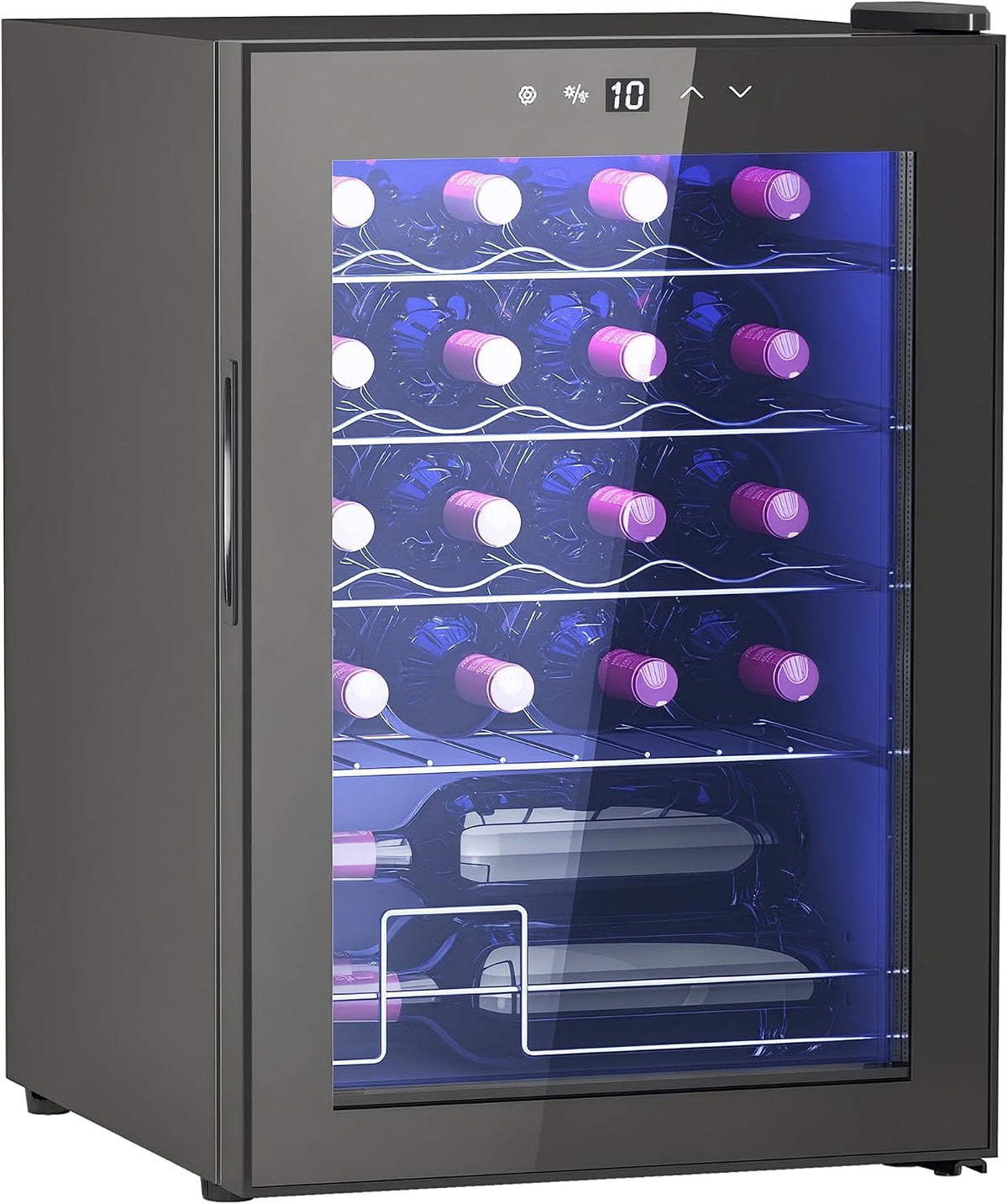 HOMCOM cave à vin, 43 L, noir, 20 bouteilles