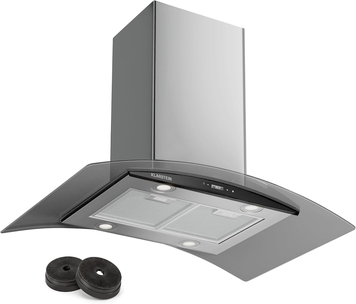 Klarstein hotte aspirante, 90 cm, 600 m³/h, avec éclairage LED, aluminium, pour la cuisine