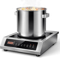 Table de cuisson, 24 cm, 3500 W, acier inoxydable, induction, 10 niveaux, KICHPOWER
