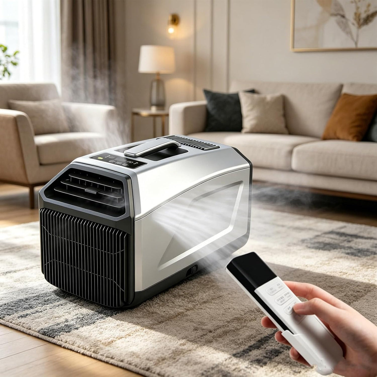 Climatiseur portable Grey-1500 W, 5100 Btu, 400 W, Pvxa