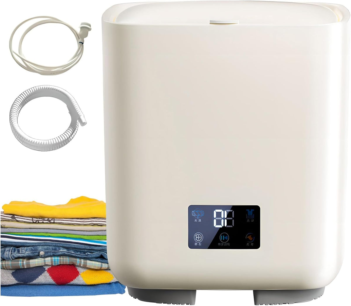 Lave-linge séchant, 7 L, portable, 4 en 1