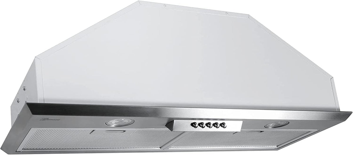 Hotte aspirante, 52 cm, 1000 m³/h, acier inoxydable, encastrable, Gurari