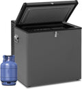 Congélateur, 12 V, 220 V, 70 L, noir, à gaz, Smad