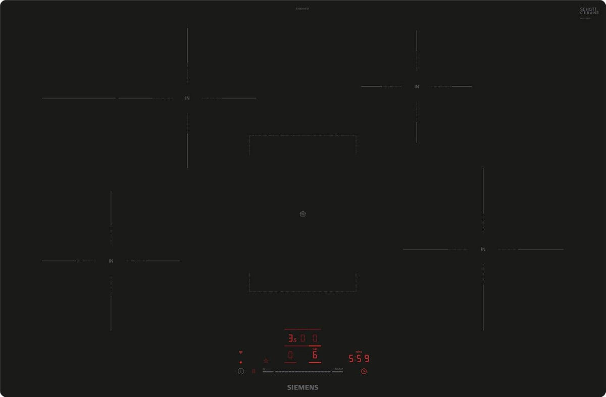Siemens EH801HFB1E table de cuisson, 80 cm, noir, induction