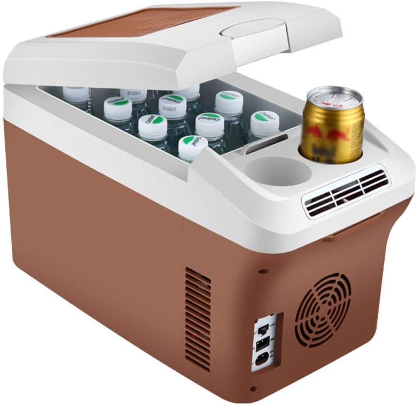 Mini-réfrigérateur, 295 mm, 15 L, 12 V, 24 V, 220 V, marron, électrique, compact, fridge