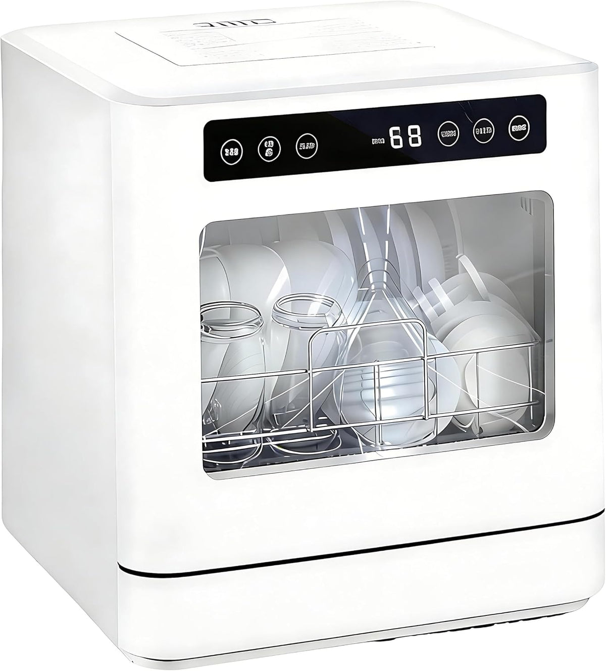 Lave-vaisselle, 43 cm, 75 °C, 4 programmes, pour le bureau, QIUNAOZI
