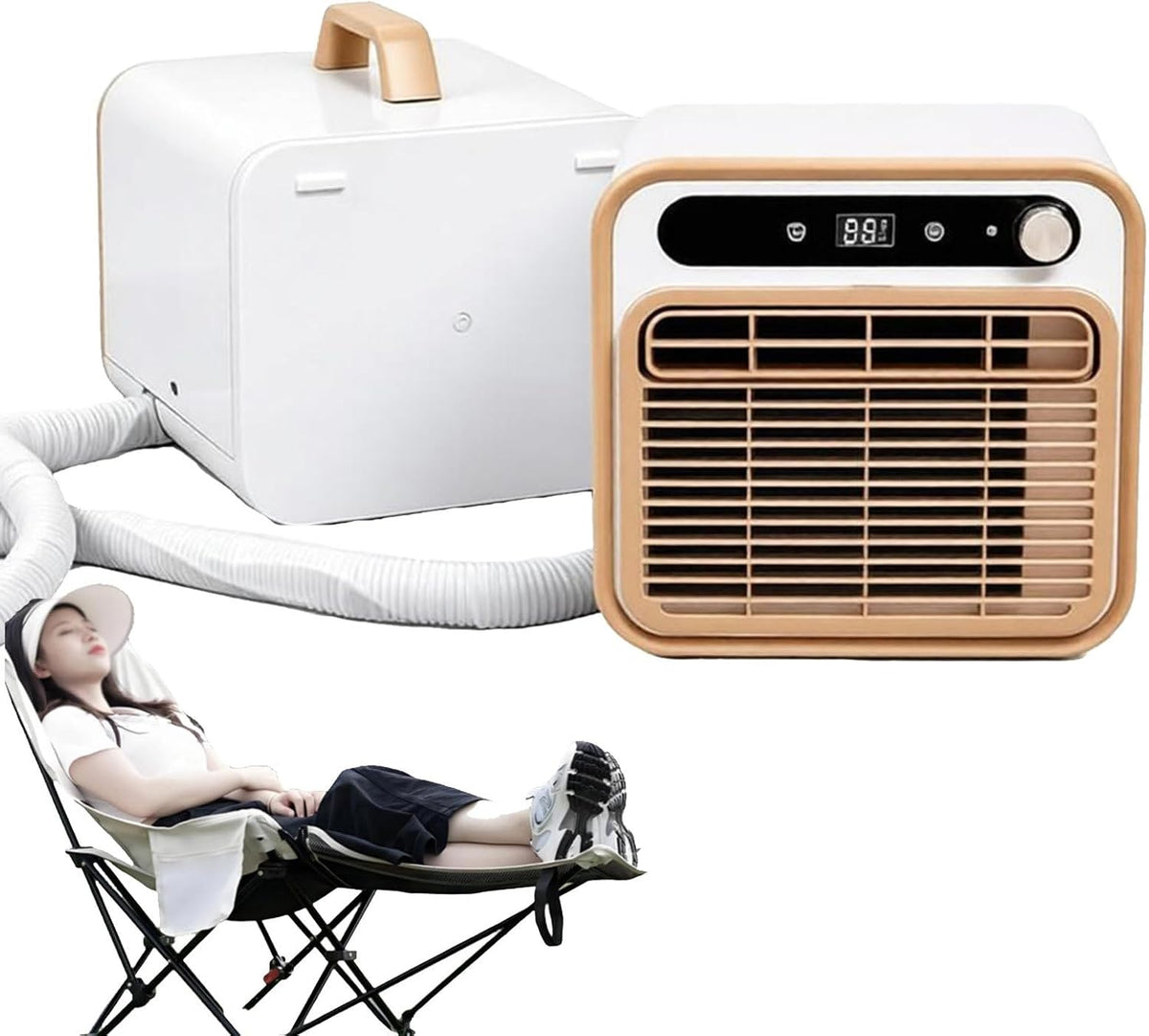 Climatiseur portable, 5000 BTU, 40 dB, 130 m³/h, avec Wi-Fi, avec télécommande, GIZMIT