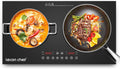Table de cuisson, 32 cm, 4000 W, induction, 2 feux, 10 niveaux, lecon chef