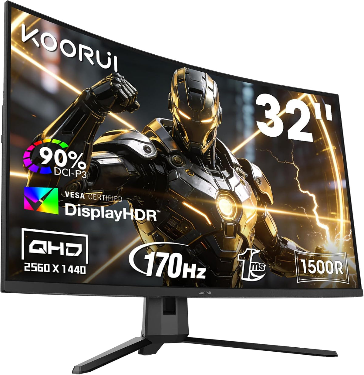 Moniteur QHD 170, 32 pouces, 170 Hz, KOORUI