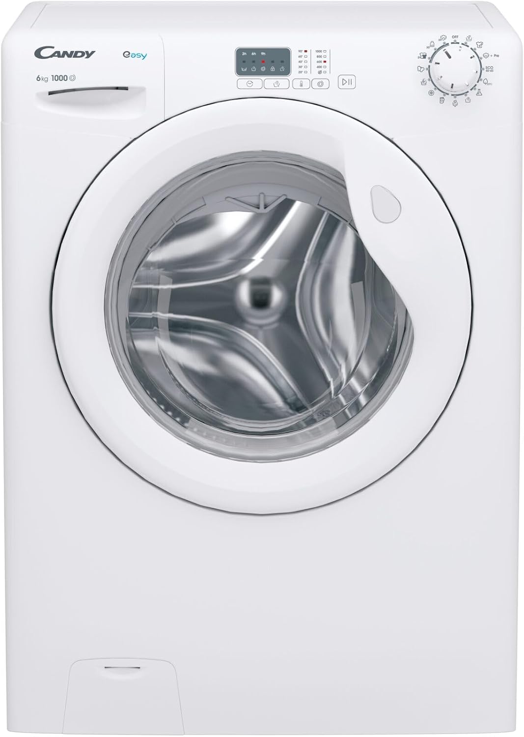 Candy EY4061DW4/1-S lave-linge, 600 mm, 6 kg, 1000 tr/min