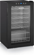 SEVERIN WKS 8908 cave à vin, 48 cm, 95 L, 18 °C, avec éclairage LED, réglable, noir, 33 bouteilles