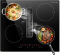 Table de cuisson, 575 × 490 mm, induction, 4 feux, Karinear