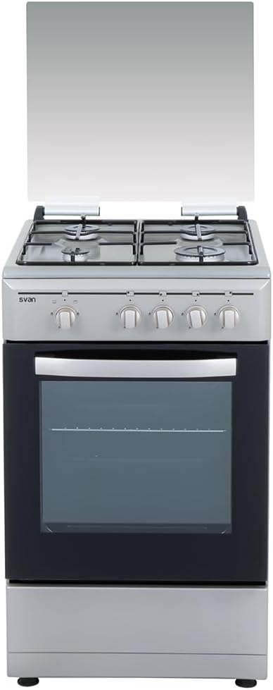 Cuisinière SKG4501X, 87 cm, 43 L, acier inoxydable, 4 zones, 2 programmes, SVAN