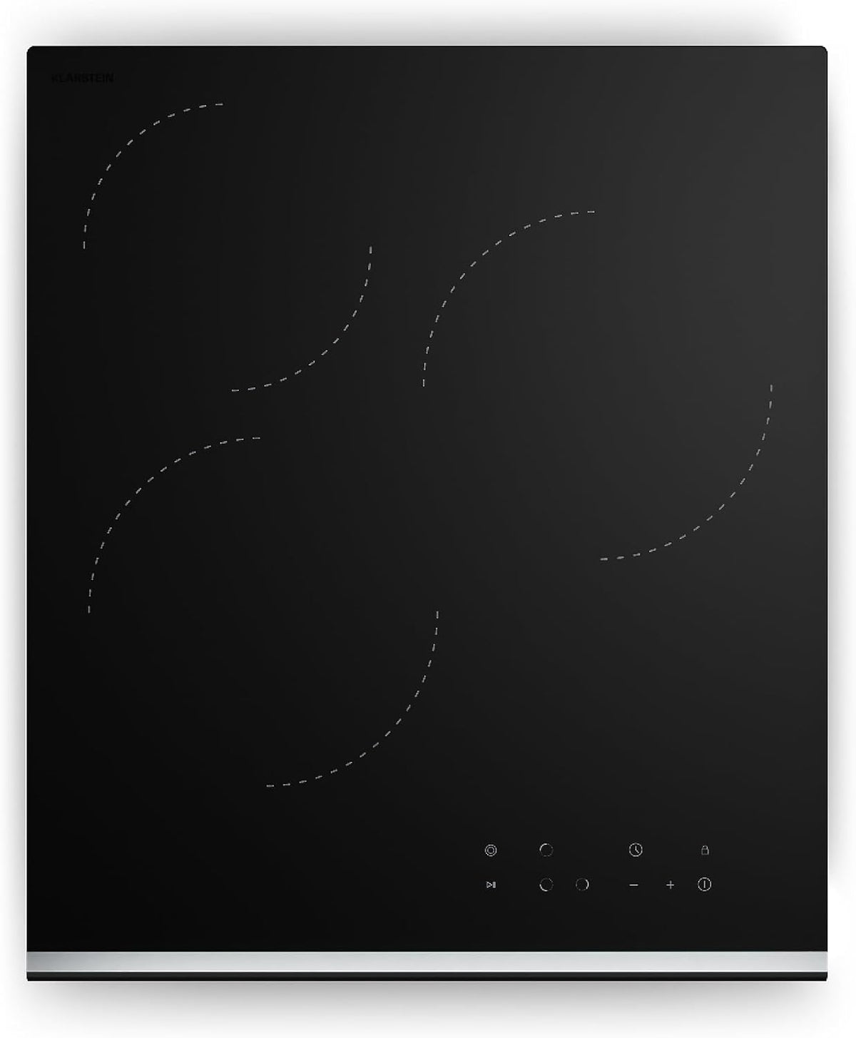 Klarstein table de cuisson, 45 cm, 5000 W, verre, vitrocéramique, 3 zones