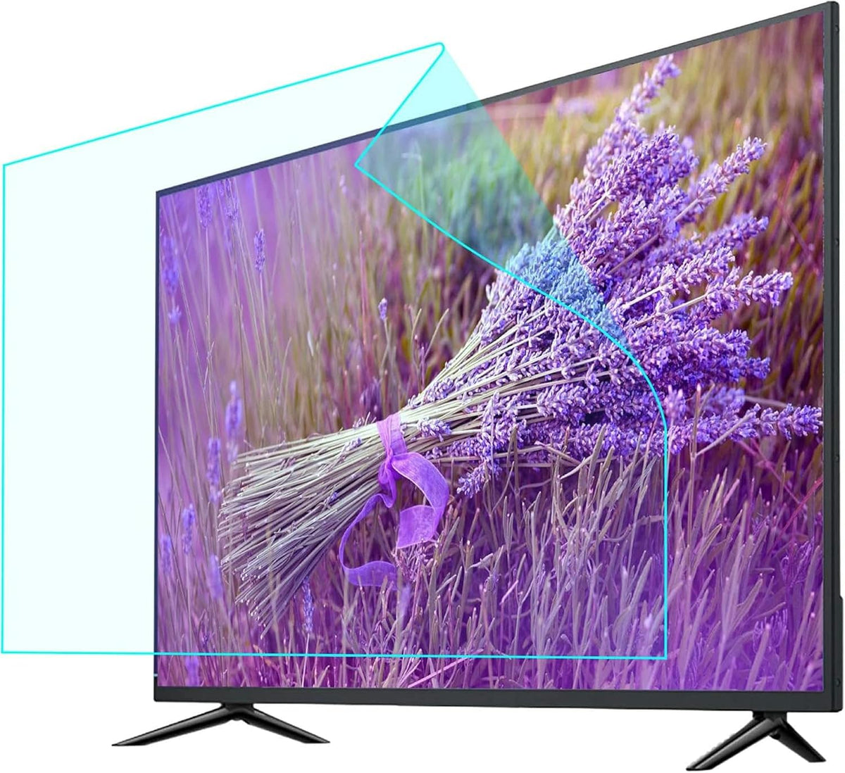 Protection d'écran TV X616mm, 1101 × 620 mm, 50 pouces, avec éclairage LED, bleu, OLED, QLED, 4K, QUSYZD