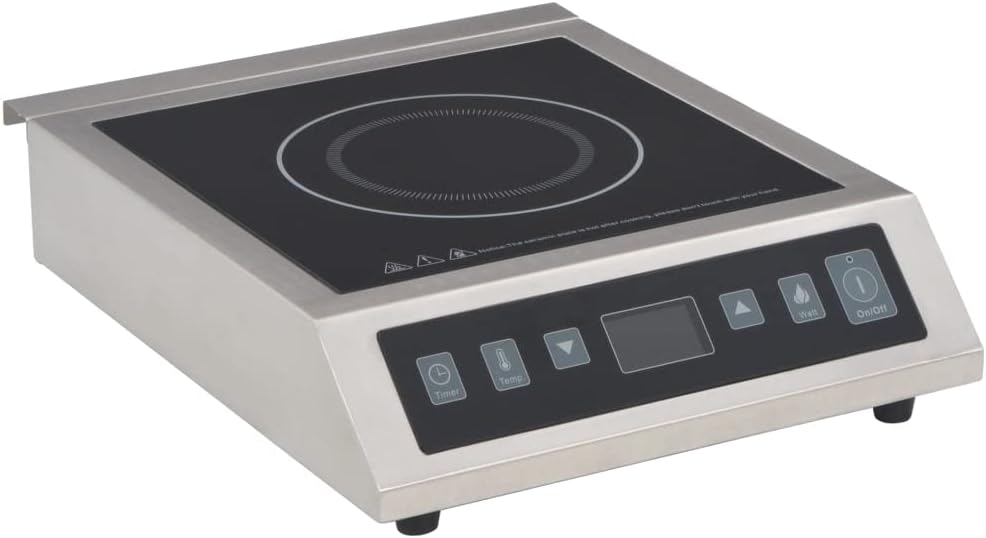 Table de cuisson, 3500 W, 240 °C, acier inoxydable, électrique, induction, ZXQVLMRS