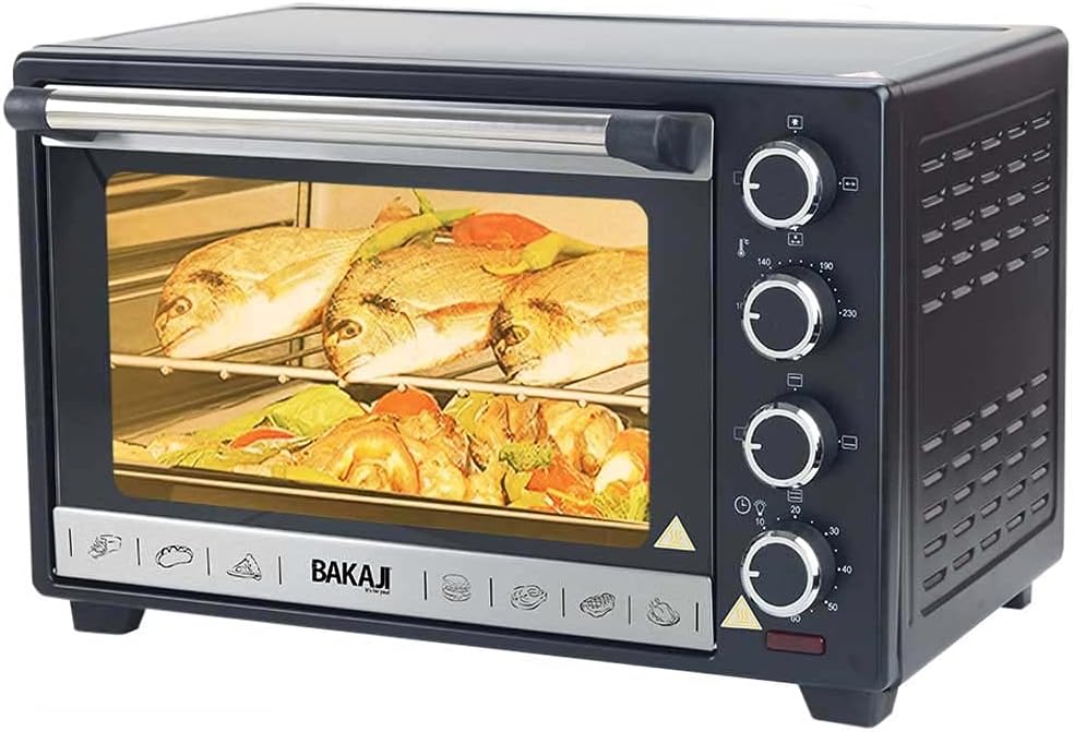 Mini-four, 38 L, 1600 W, réglable, acier, électrique, convection, BAKAJI